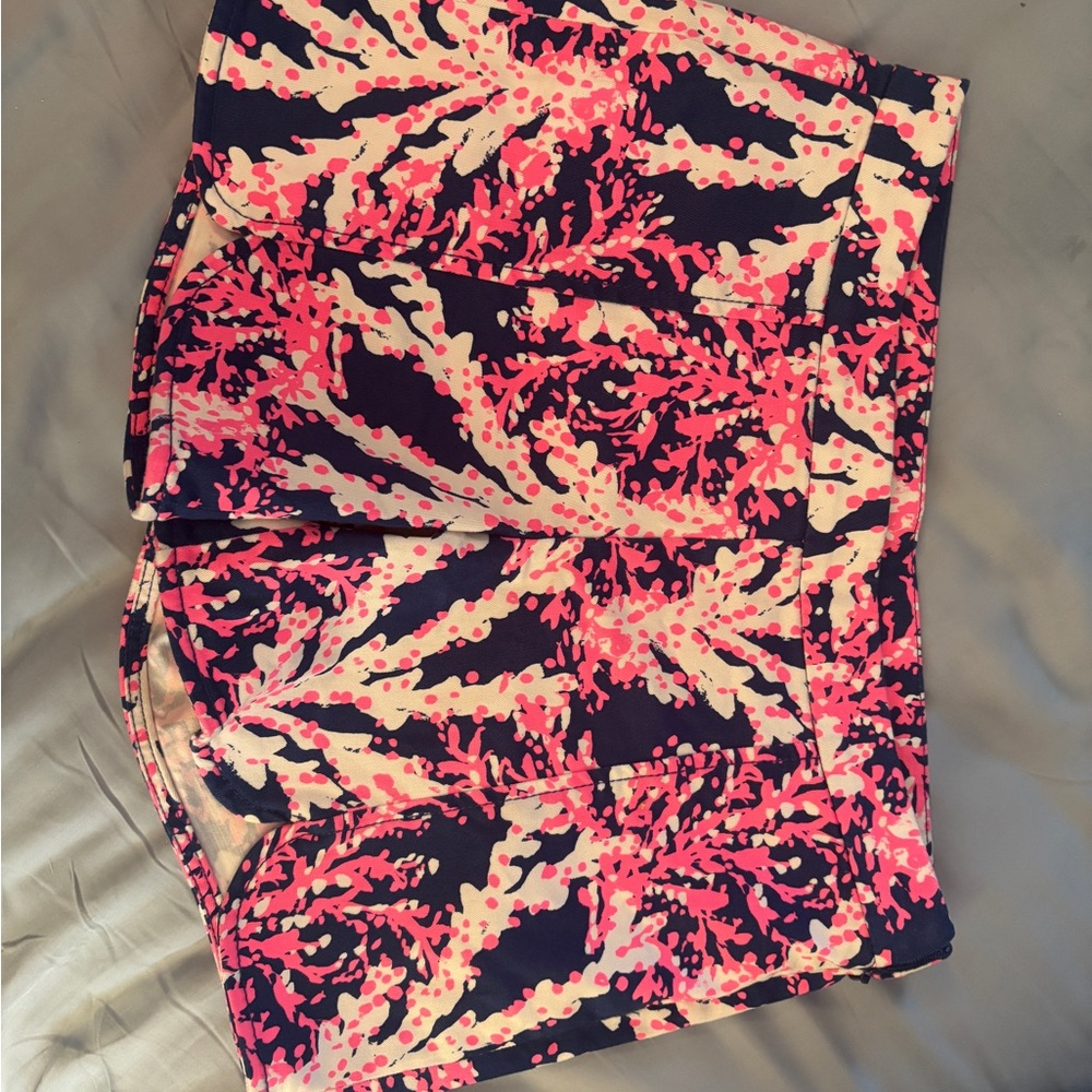 Lilly Pulitzer Pink, Coral & Navy Printed Shorts